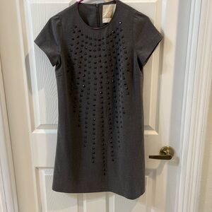 Elegant Gray Studded Dress